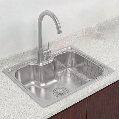 Cuba para Cozinha Gourmet Aço Inox 50x40 cm com Cesto e Dosador Tuizi
