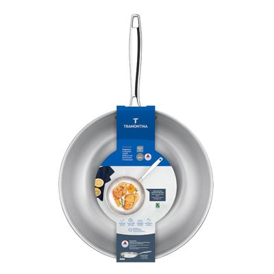 Frigideira Tramontina Grano Aço Inox e Corpo Triplo 30 cm 3,4 L