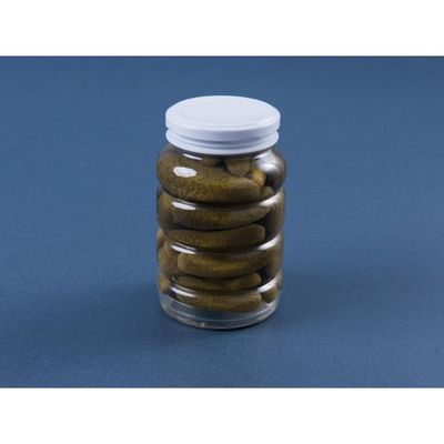 12 Potes para Conservas 550ml Plástico Tampa Alumínio G2500 Galvanotek