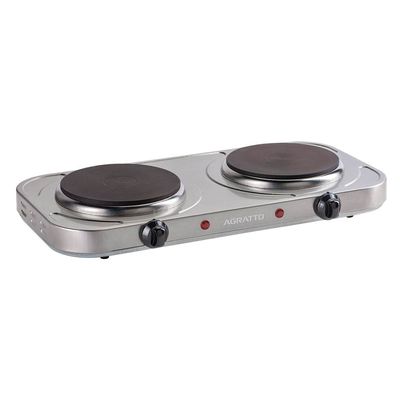 Fogão de Mesa Elétrico 2 Bocas Agratto FM-01 Inox 127V 2000W UNICA