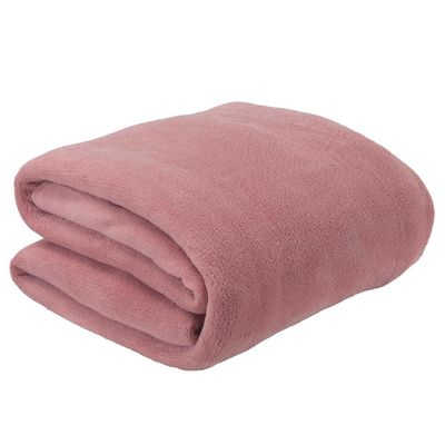 Manta Fleece Lisa Solteiro Rosa - Andreza UNICA