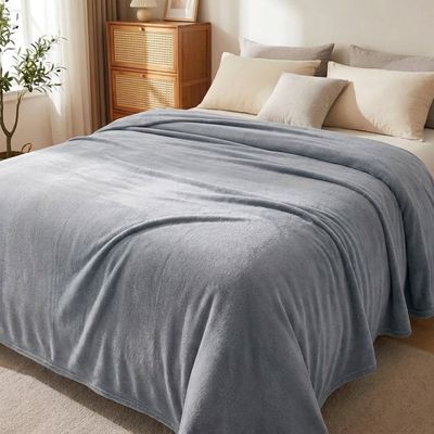 Manta Fleece Lisa Queen Cinza - Andreza UNICA
