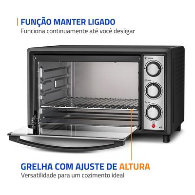 Forno Elétrico 42L Mondial Family II FRN-42-BI Preto com Inox 220V UNICA