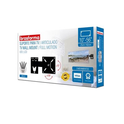 Suporte para TV Articulado Brasforma 10" a 56" UNICA
