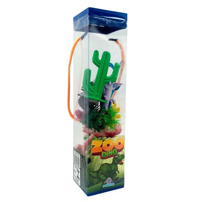 Conjunto Mini Dinossauros Polibrinq com 10 Peças UNICA