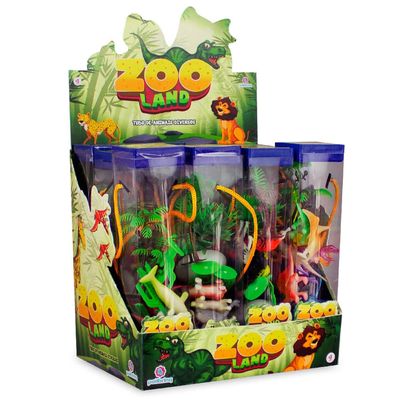 Conjunto Mini Dinossauros Polibrinq com 10 Peças UNICA