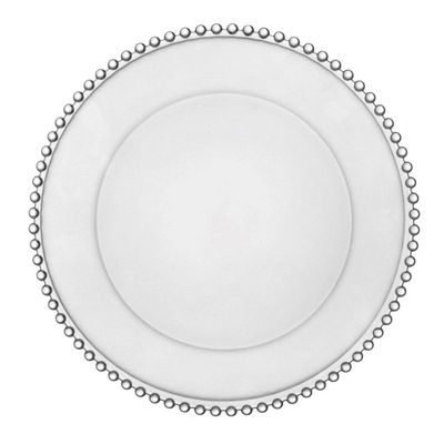 Sousplat em Poliestireno Copa e Cia Dallas Dots Branco 33cm UNICA