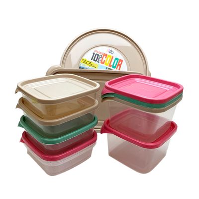 Conjunto de Potes de Plástico Lev+ com 10 Peças UNICA