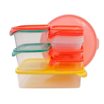 Conjunto de Potes de Plástico Lev+ com 10 Peças UNICA