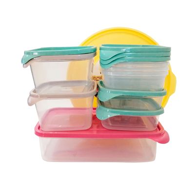 Conjunto de Potes de Plástico Lev+ com 10 Peças UNICA