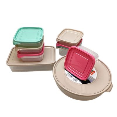 Conjunto de Potes de Plástico Lev+ com 10 Peças UNICA