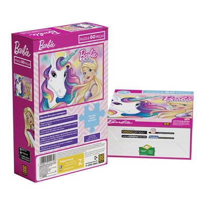 Quebra-Cabeça Grow Barbie 60 Peças UNICA