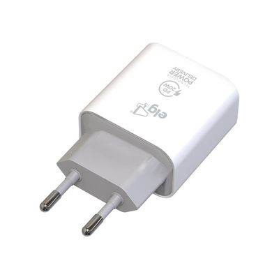 Carregador de Parede ELG WCPD Universal Saída USB Tipo-C Branco UNICA