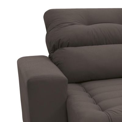 Sofá Retrátil e Reclinável 3 Lugares Blenda I Suede Café