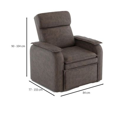 Poltrona Reclinável Comfort Camurça Marrom