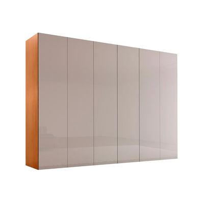 Guarda-Roupa Casal Pulse 100% MDF 6 Portas 6 Gavetas Naturalle e Off White