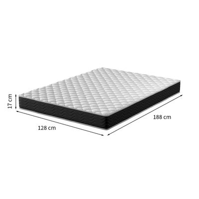 Colchão Viúva Howie Misto D33 (17x128x188) Preto e Branco