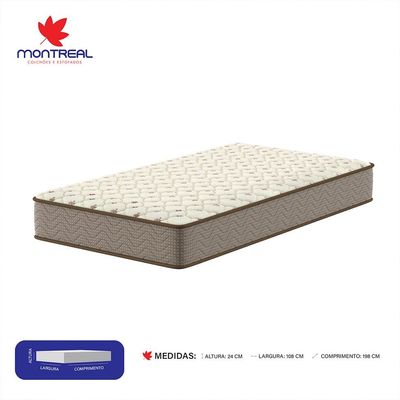 Colchão Solteiro King Petúnia D45 (24x108x198) Bege e Marrom