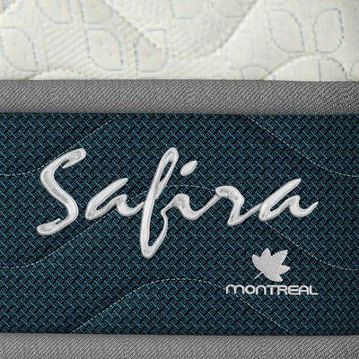 Colchão Queen Safira Molas Ensacadas (26x158x198) Azul e Branco
