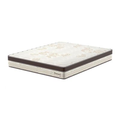 Colchão Queen Diamond Euro Molas Ensacadas (26x158x198) Bege e Marrom