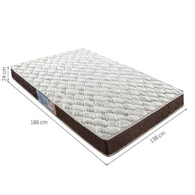 Colchão Casal Águia Super de Espuma D33 (24x138x188) Bege e Marrom