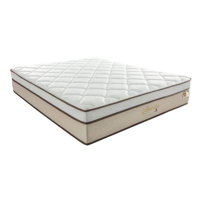 Colchão King Aquárius Molas Ensacadas (34x193x203) Branco e Bege