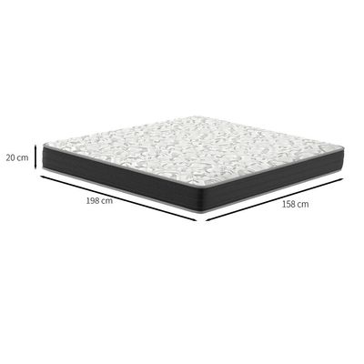 Colchão Queen Hortensia D33 (20x158x198) Preto e Branco
