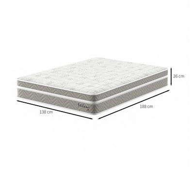 Colchão Casal Milani Mola Verticoil (26x138x188) Bege
