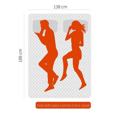 Colchão Casal Petúnia D45 (20x138x188) Bege e Marrom