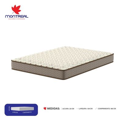 Colchão Casal Petúnia D45 (20x138x188) Bege e Marrom