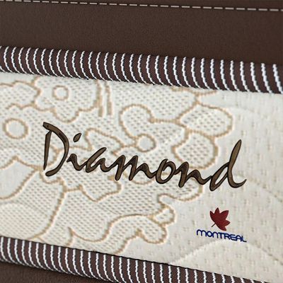 Colchão Casal Diamond Euro Molas Ensacadas (26x138x188) Bege e Marrom