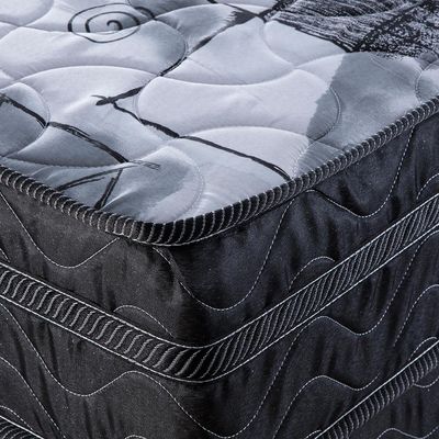 Cama Box Solteiro Imperial com Colchão Mola Verticoil (108x198) Preta e Cinza