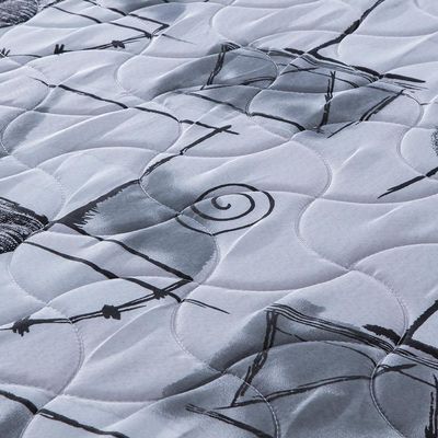 Cama Box Queen Imperial com Colchão Mola Verticoil (158x198) Preta e Cinza