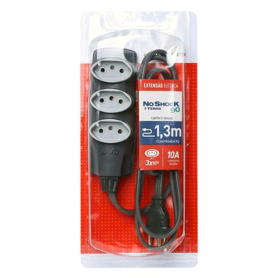 Extensao Noshock 90 PP 3X0,75 1,3M Grafite