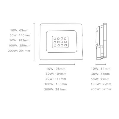 Refletor LED ELGIN 10W 6500K Preto