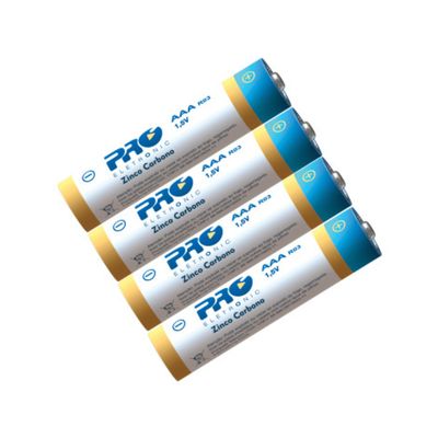 Tubo 60 Pilhas Proeletronic AAA4 Zinco