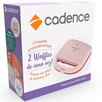 Maquina de Waffle Cadence Duet - ROSA/VERMELHO