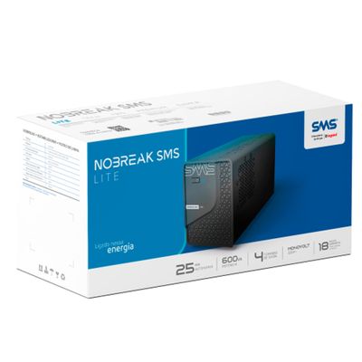 Nobreak SMS Lite 600S 220 - 0029201 Preto 220V
