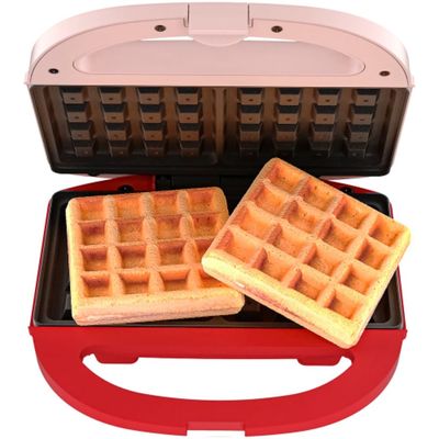 Maquina de Waffle Cadence Duet - ROSA/VERMELHO