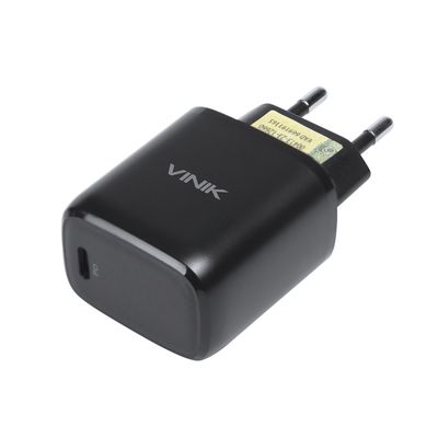 Carregador de Parede 20W com 1 Saida Tipo C Preto
