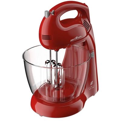 Batedeira Britania Perola Cristal Duo 4VEL 500W - 33401219 Vermelho 110 VOLTS