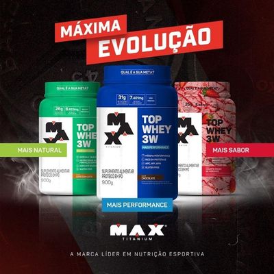 Top Whey 3w 900g Sabor Mais Sabor Sorvete De Frutas