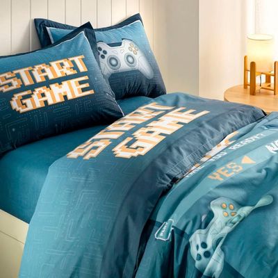 Jogo de Cama Infantil Solteiro Karsten 200 Fios Algodão Game