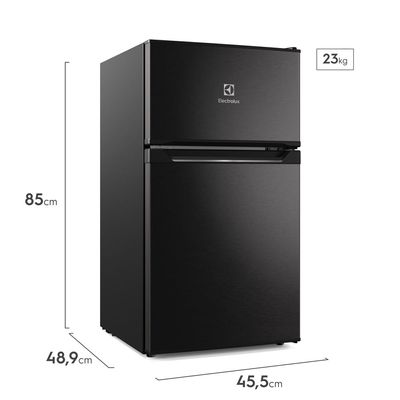 Mini Geladeira Frost Free 83L Inverter Bivolt Duplex Preta (EMD1B) Bivolt