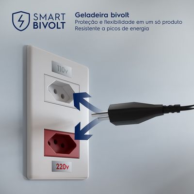Mini Geladeira Frost Free 83L Inverter Bivolt Duplex Branca (EMD1W) Bivolt