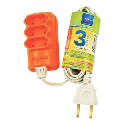Extensao Tripla PL 2 X 0,75MM 3 Metros