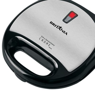 Sanduicheira e GRILL Britania Crome 2 INOX 127V