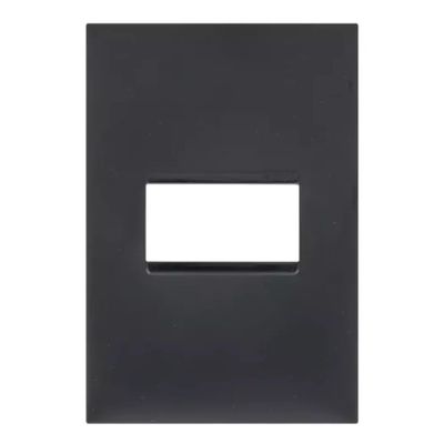 Placa 1 Posto 4X2 Preta