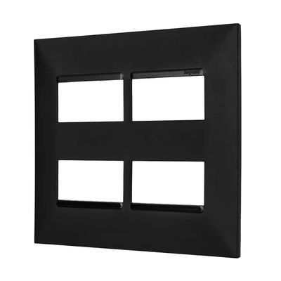 Placa 2+2 Postos Separados 4X4 Preta
