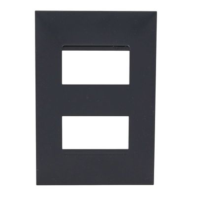 Placa 2 Postos Separados 4X2 Preta
